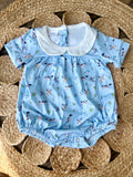 Ducks, Deer & Dogs Collar Romper - Preorder