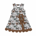 Deer & Bows Scalloped Dress
