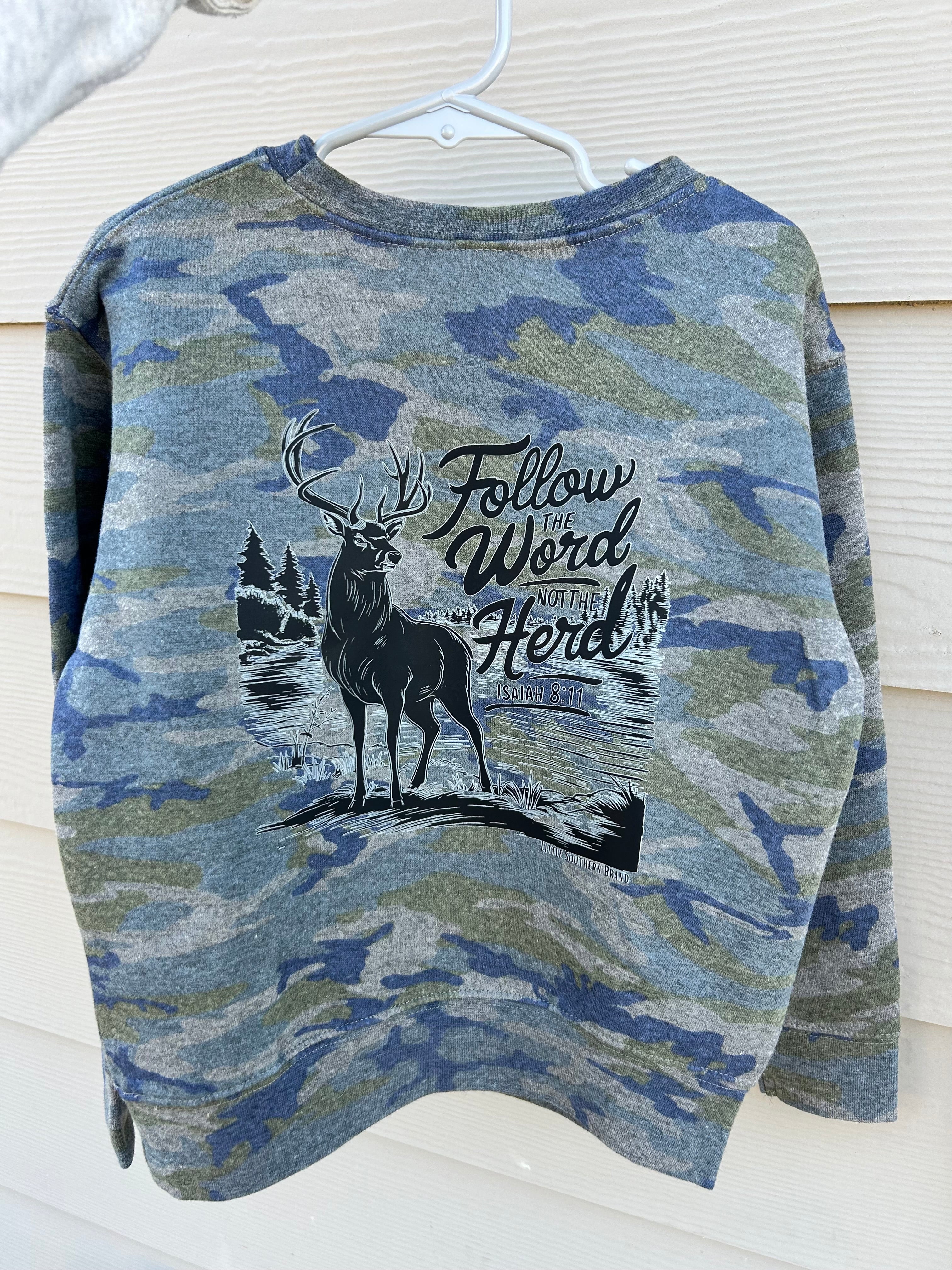 Follow The Word Crewneck - Vintage Camo