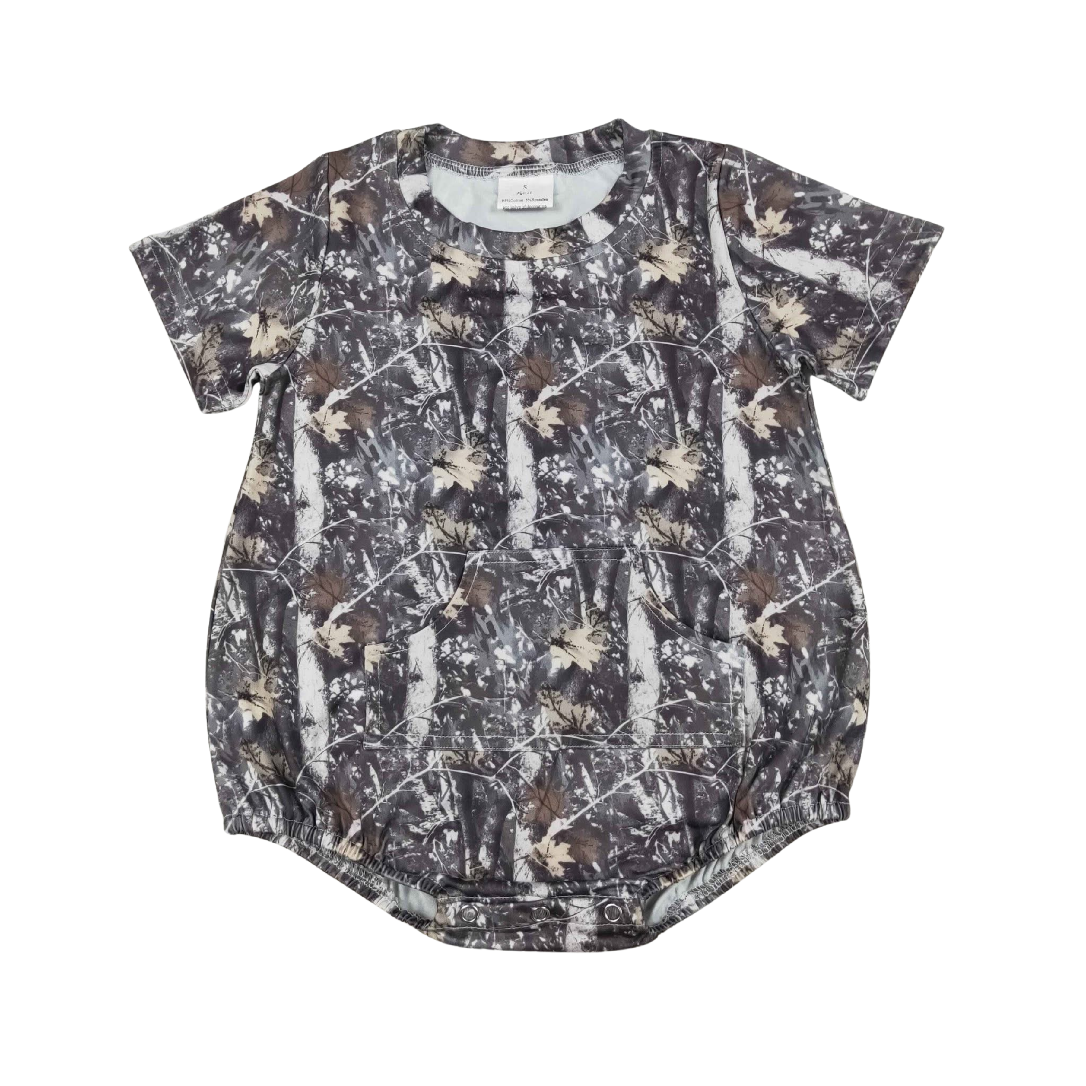 Tree Camo Romper - Preorder