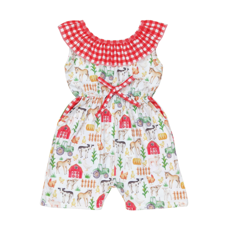 On The Farm Romper - Preorder