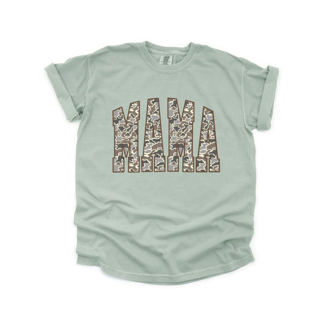 Vintage Retro Camo Comfort Colors - Bay