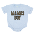 Dark Camo MAMA’S BOY Light Blue Bubble Romper