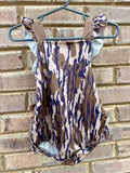 Dark Camo Ruffle Romper - Preorder