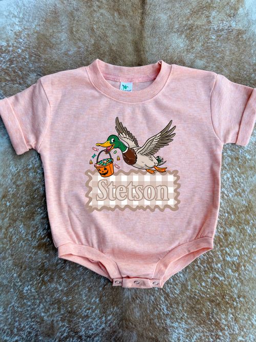 (2 colors) Mallard Candy Bucket Name Bubble - CUSTOM