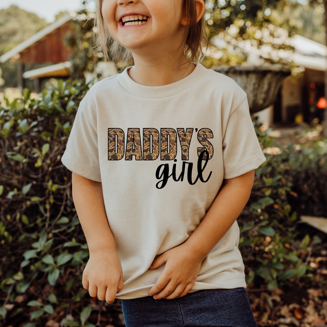 DADDY'S girl shirt - brown camo