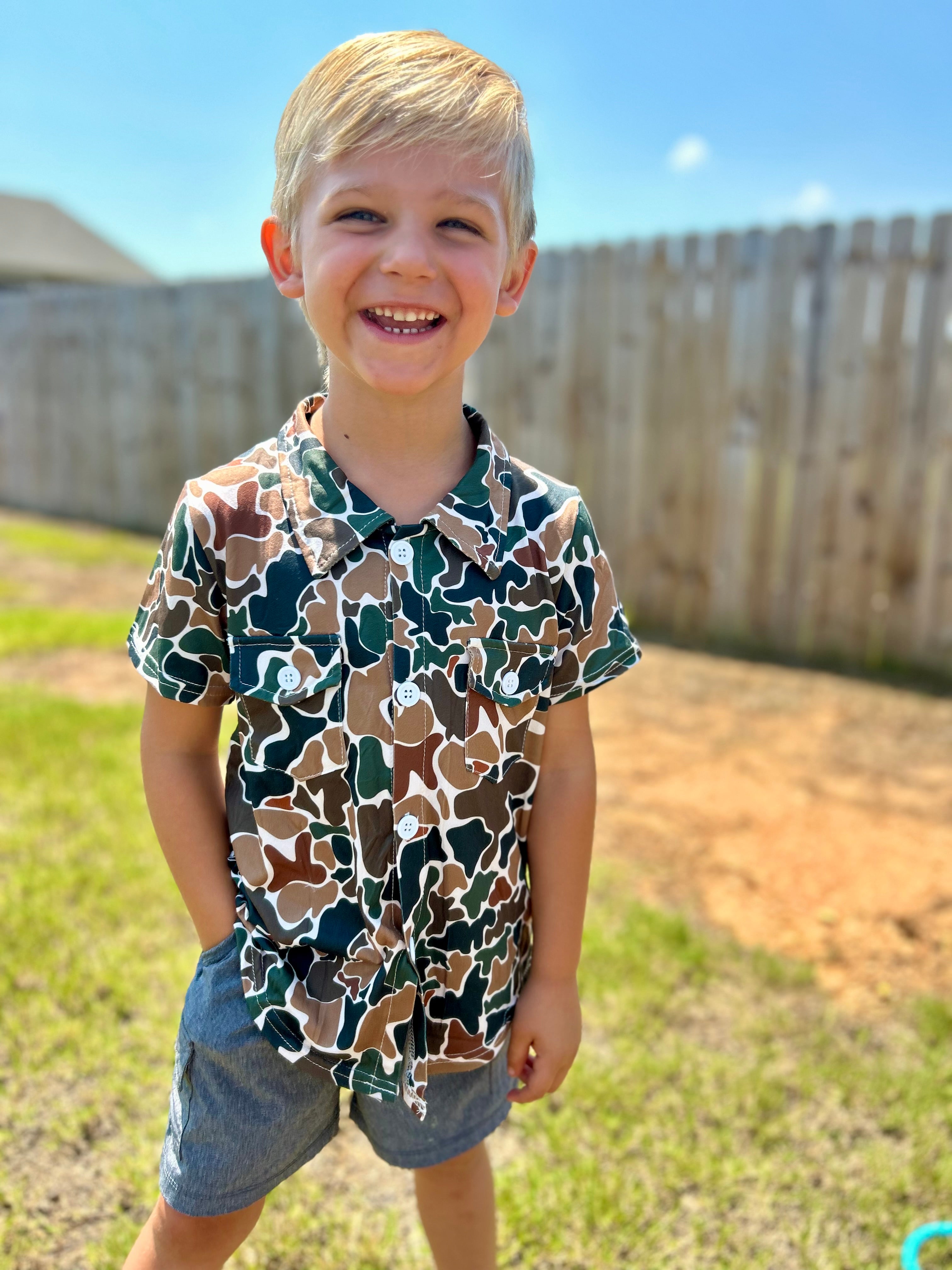 Retro Camo Button Up - Preorder