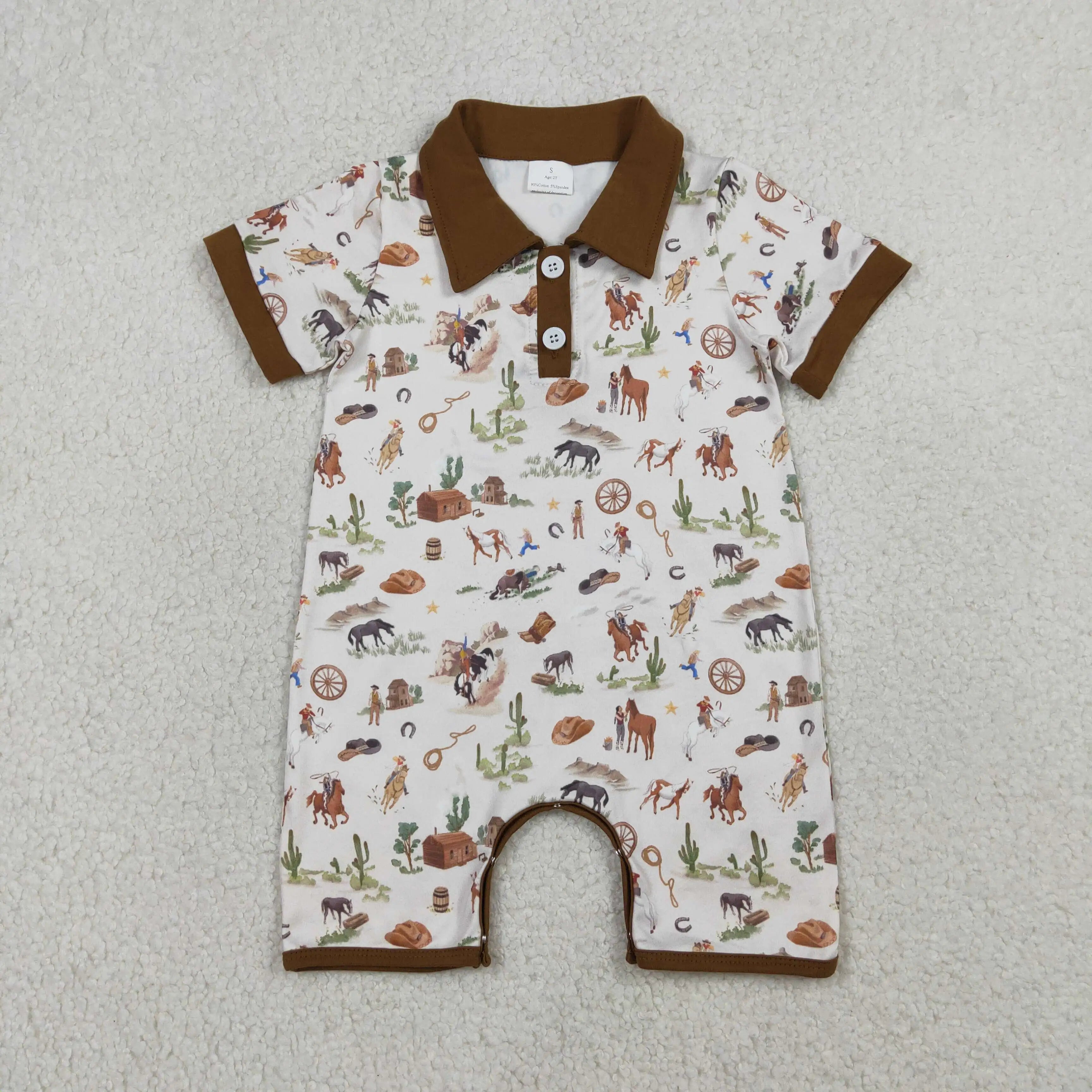Wild West Collard Romper - Preorder