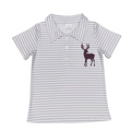 Striped Deer Polo Shirt - Preorder