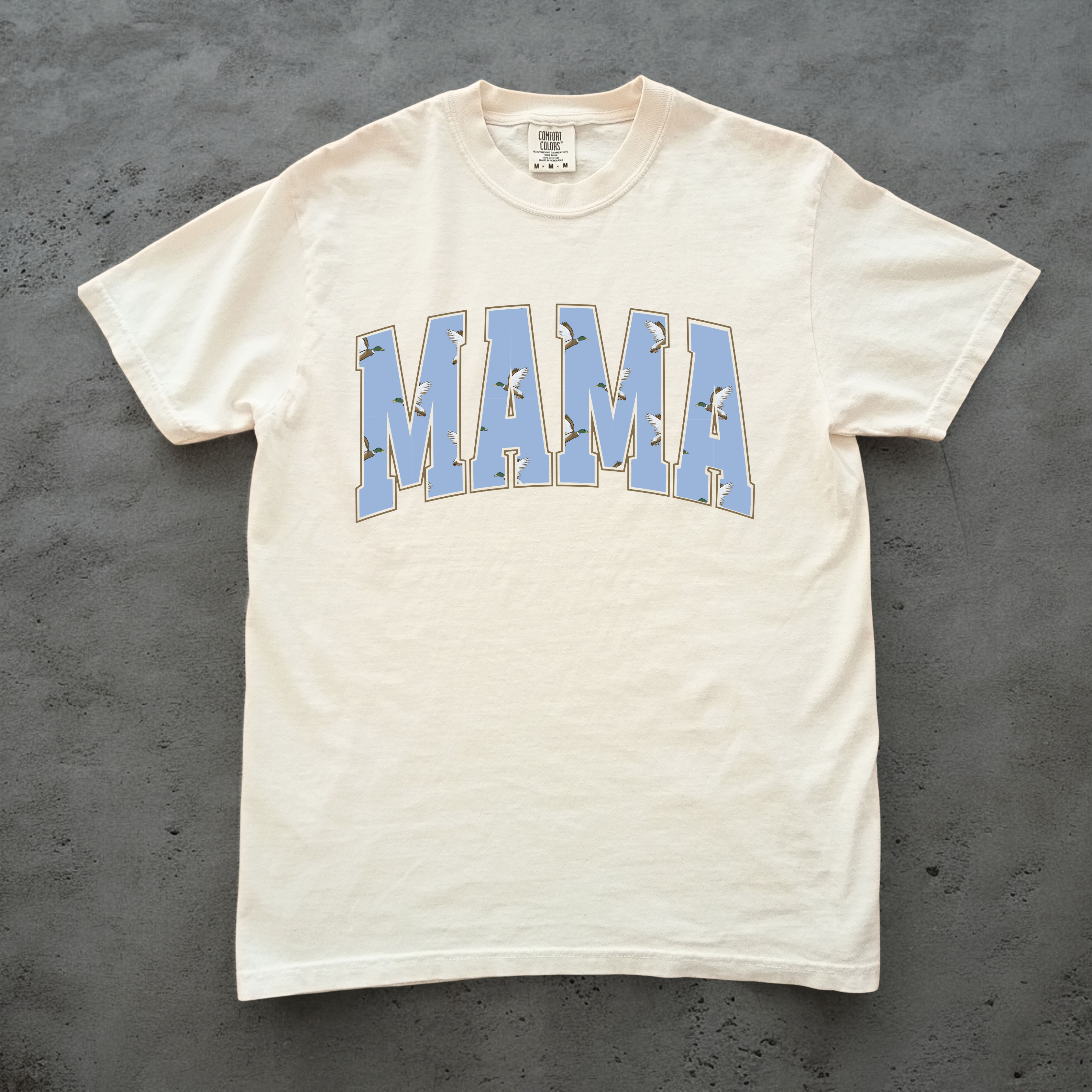 Ducks Mama Print Graphic Top - Ivory