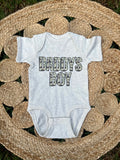 Old School Daddy’s Boy Onesie - Natural Heather