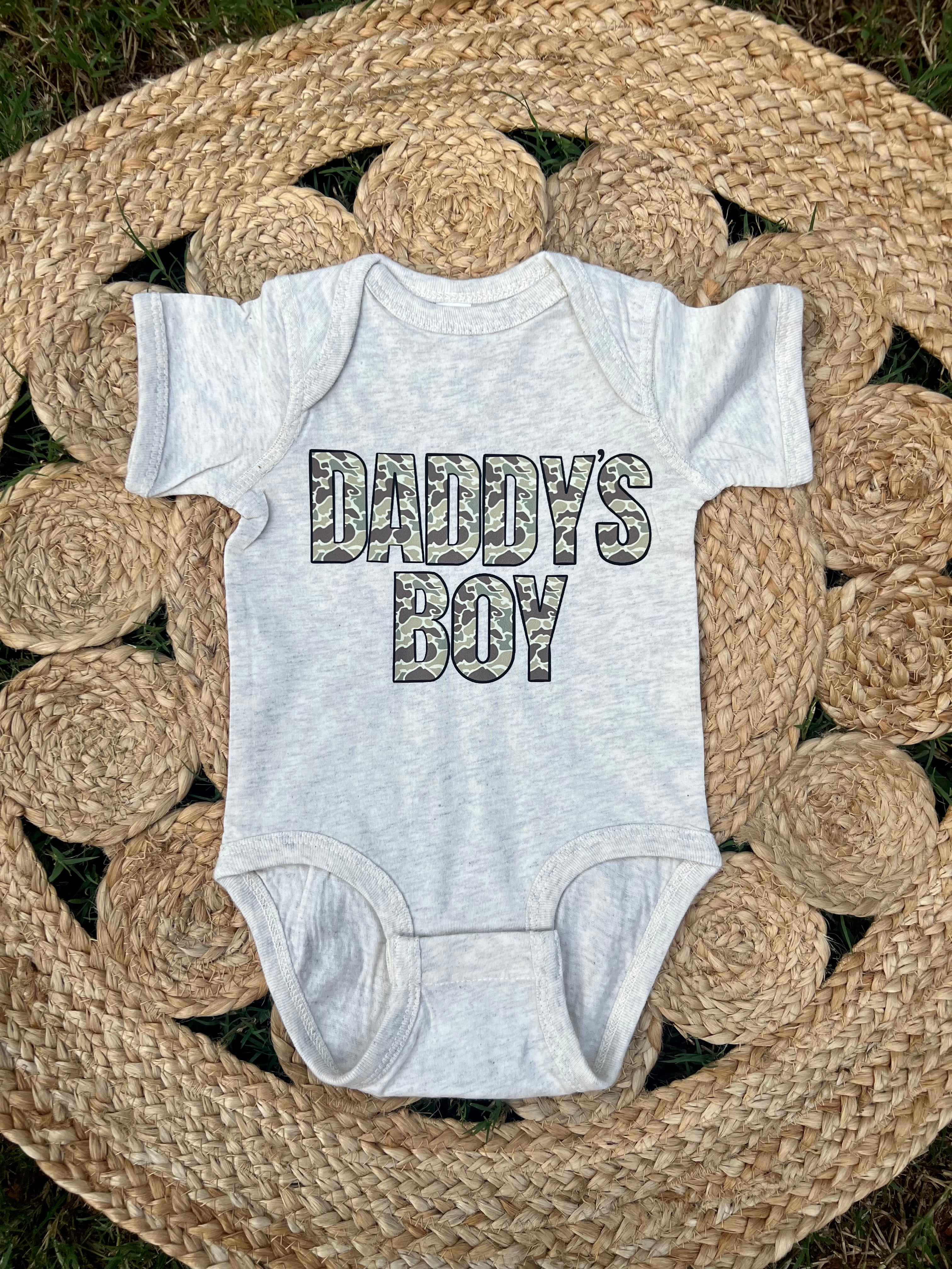 Old School Daddy’s Boy Onesie - Natural Heather