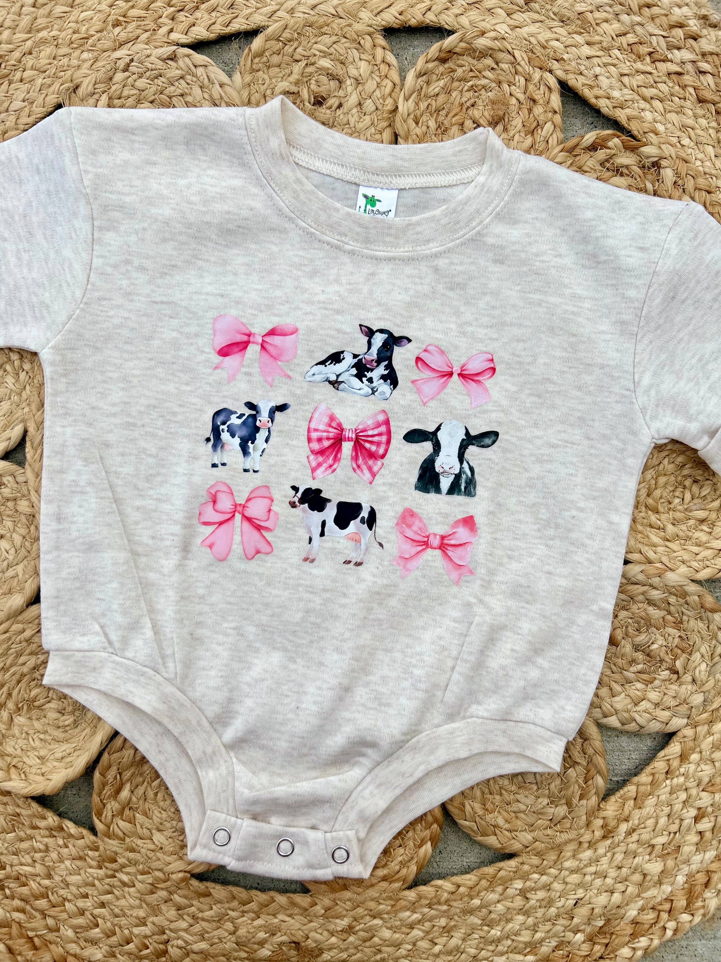 Bows & Cows Bubble Romper