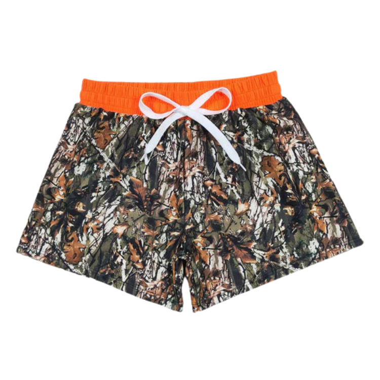 Leaf Camo Swim Trunks - Preorder