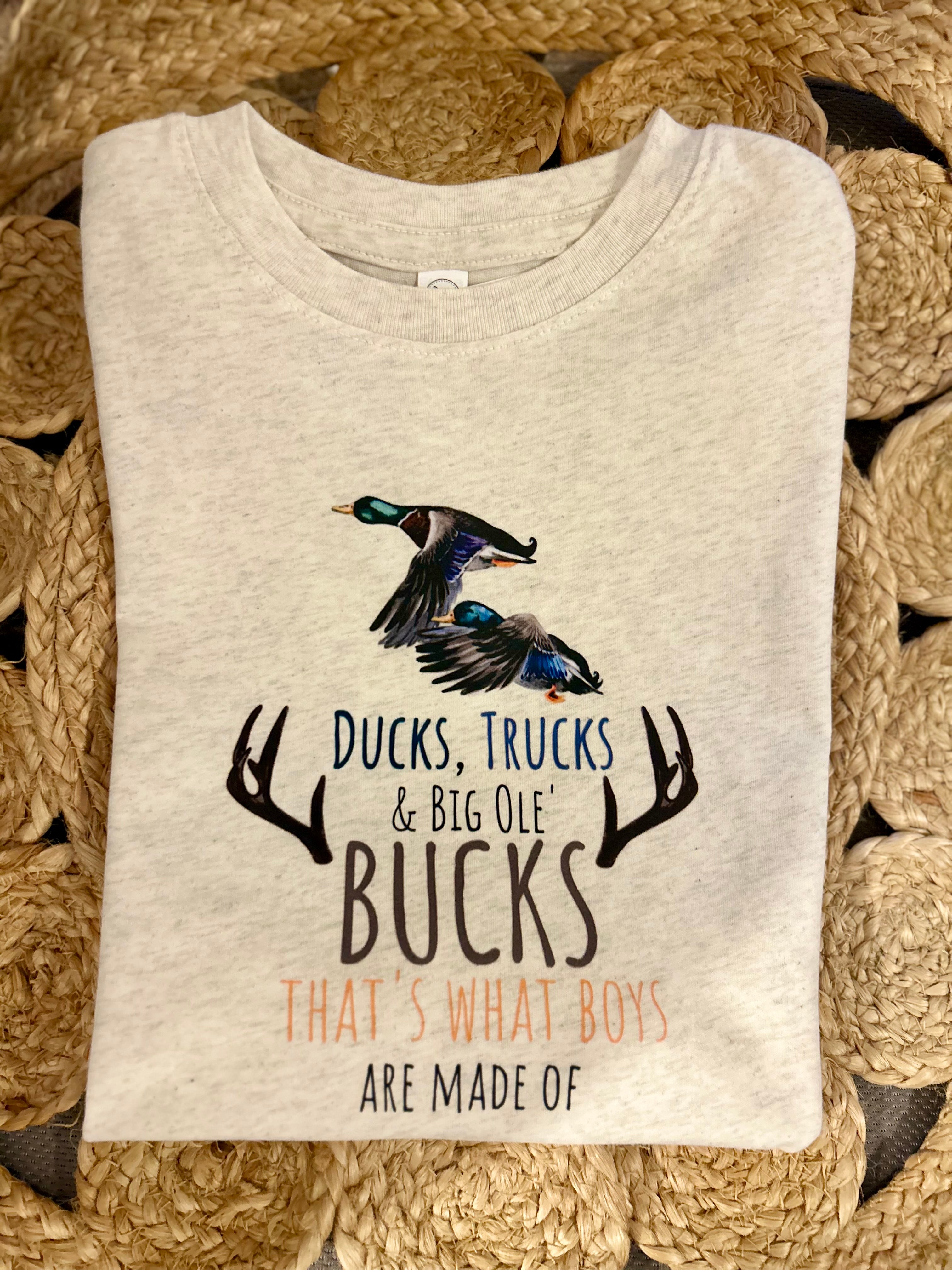 Ducks, Trucks & Bucks Long Sleeve Tee (4T)