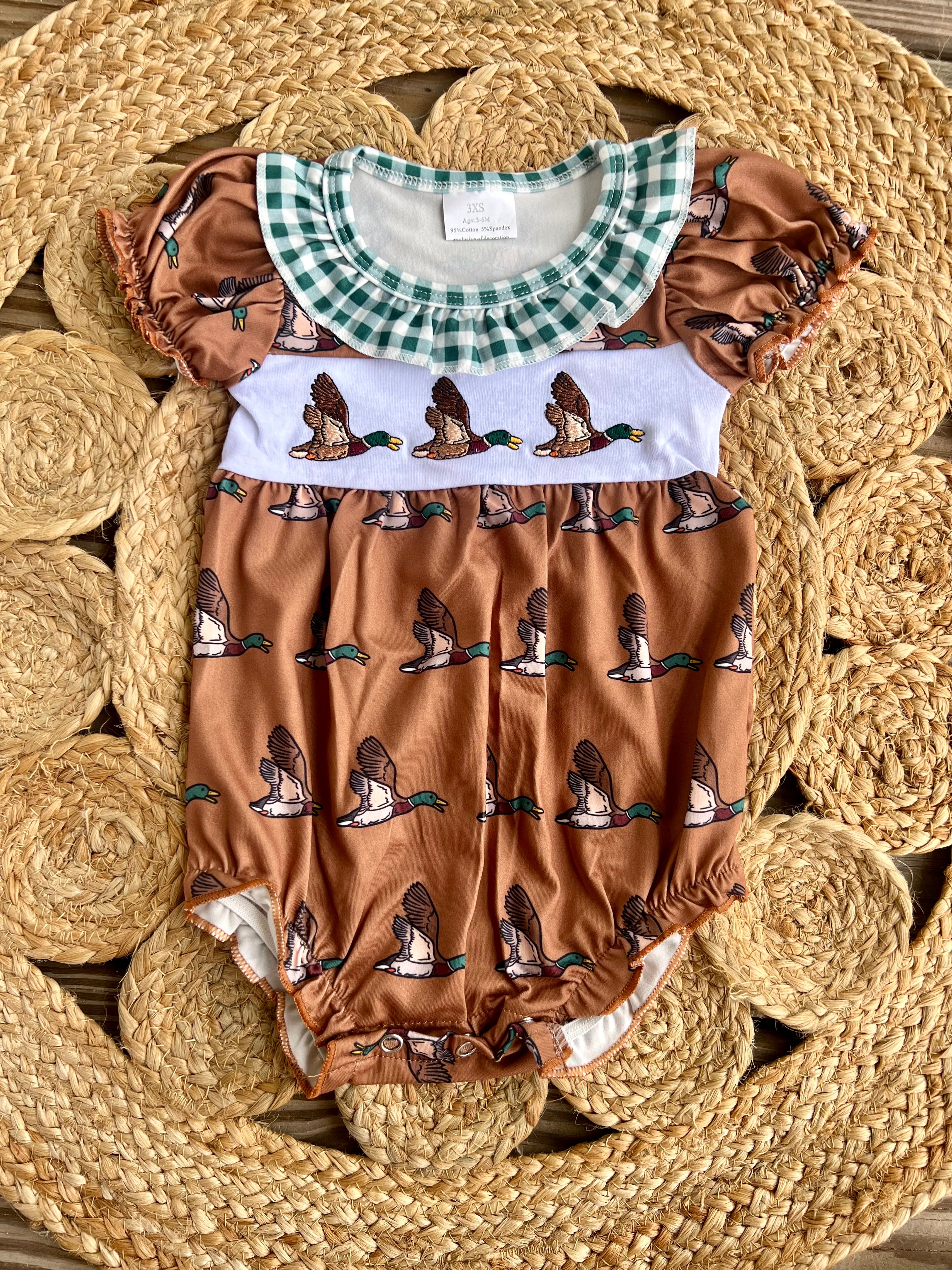 Embroidered Brown Mallard Duck Bubble - Preorder