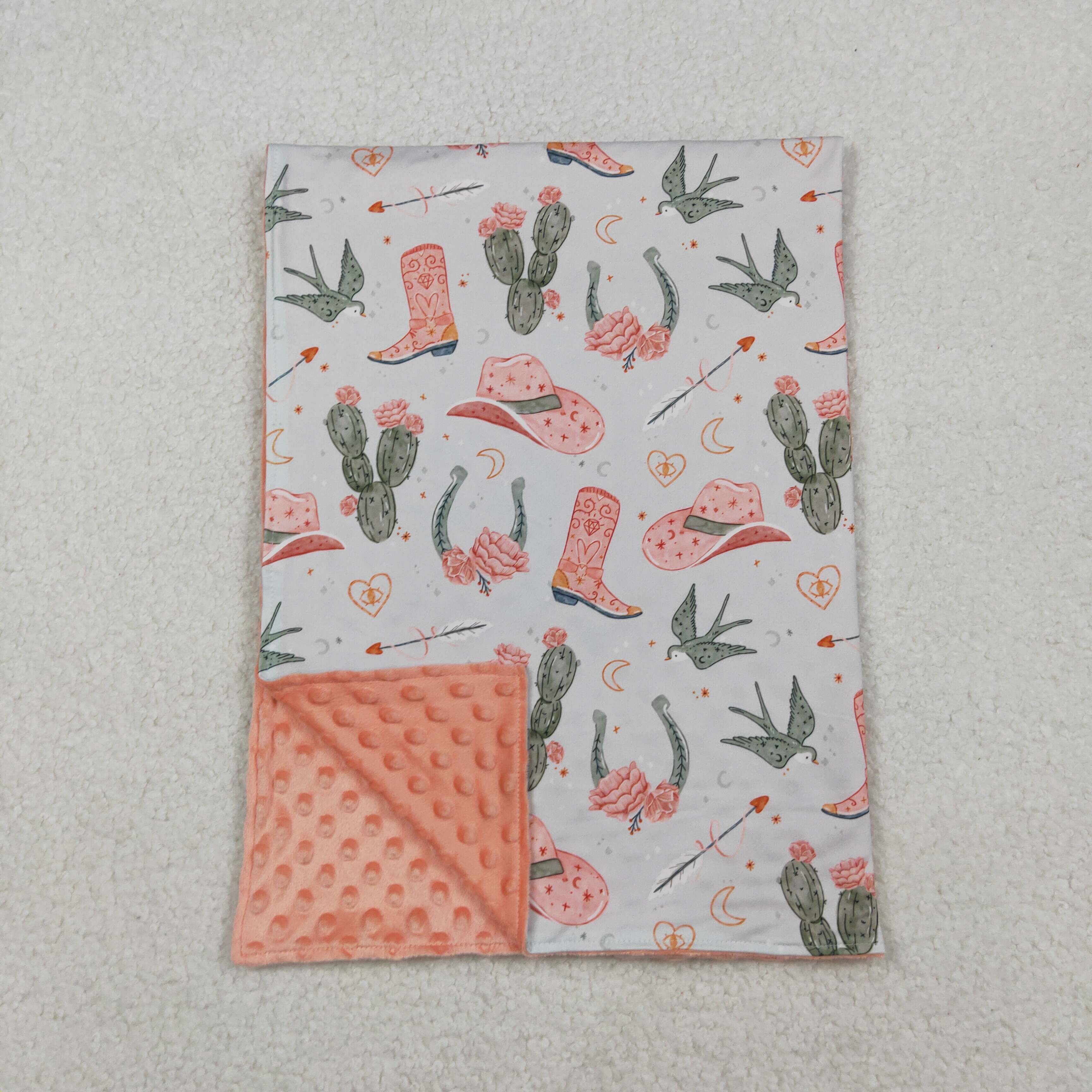 Western Cowgirl Minky Blanket - Preorder