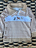 Gingham Dog, Deer, Duck Pullover