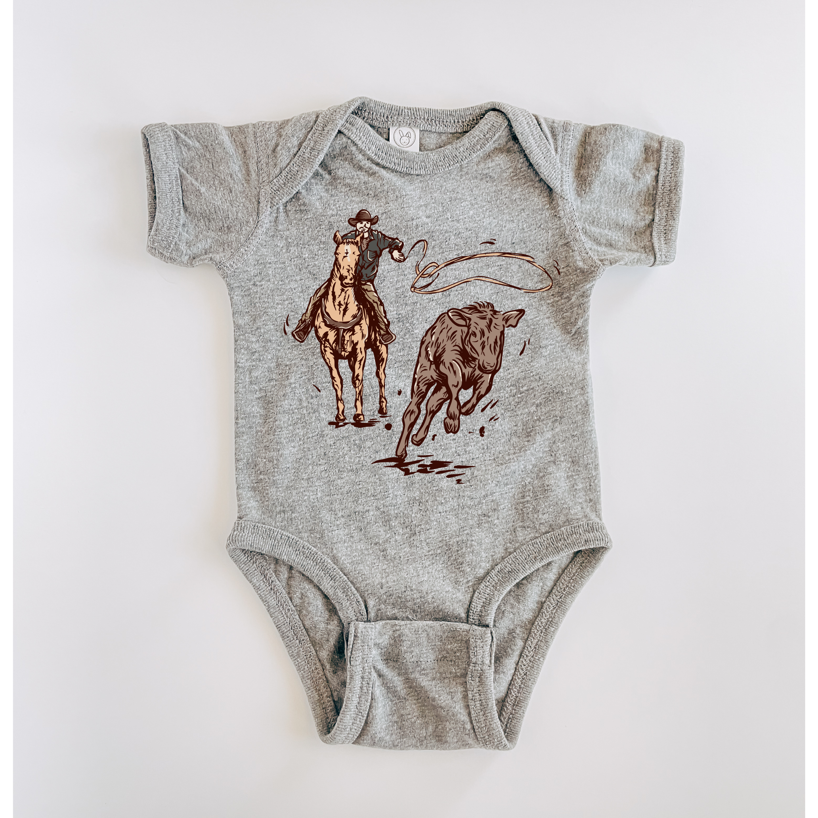 Roping Onesie - Heather Grey