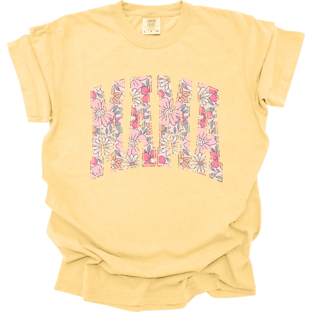 Floral Mama Graphic Tee - Butter