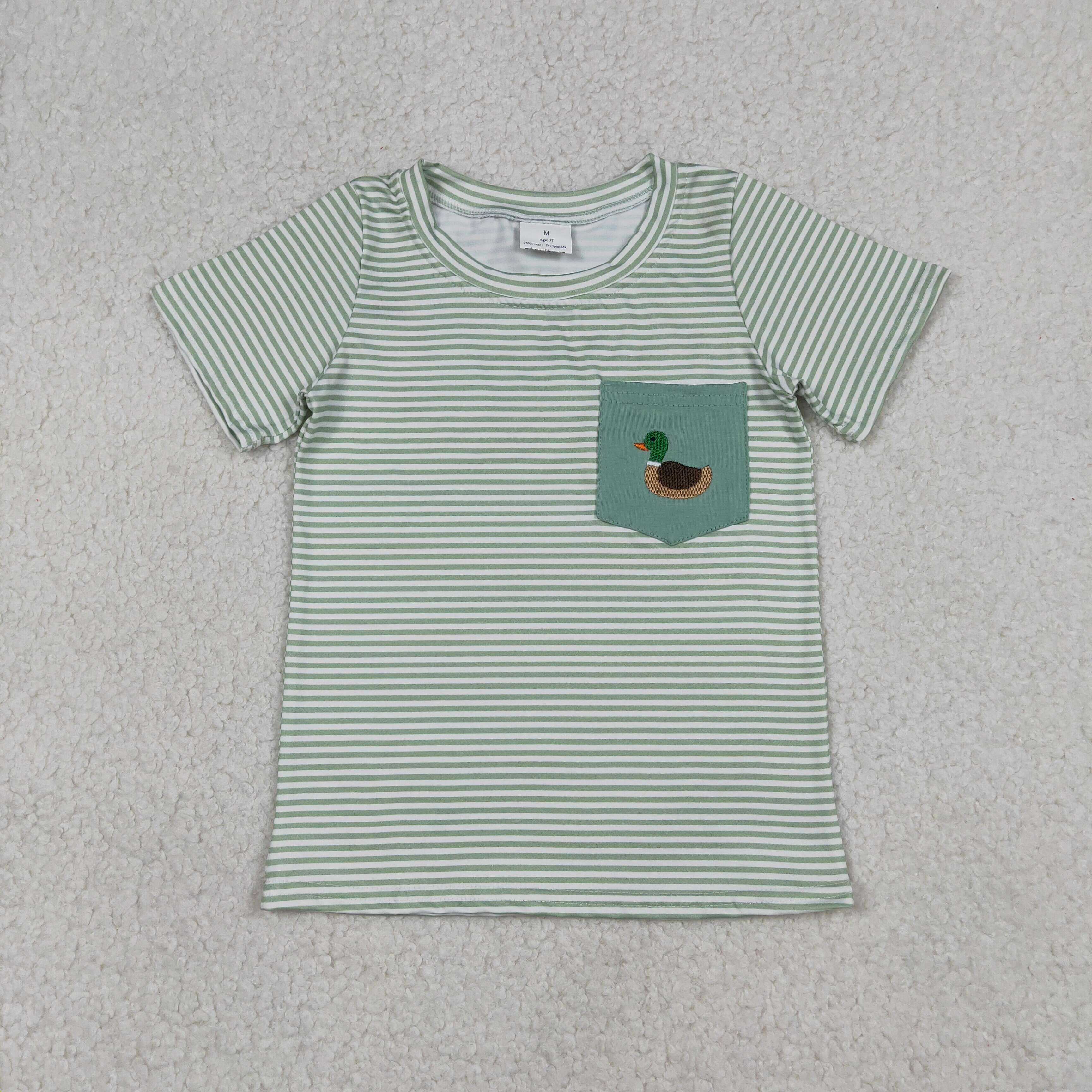 Striped Mallard Pocket Tee - Preorder