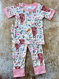 Floral Highland Cow Cozy Set - Preorder
