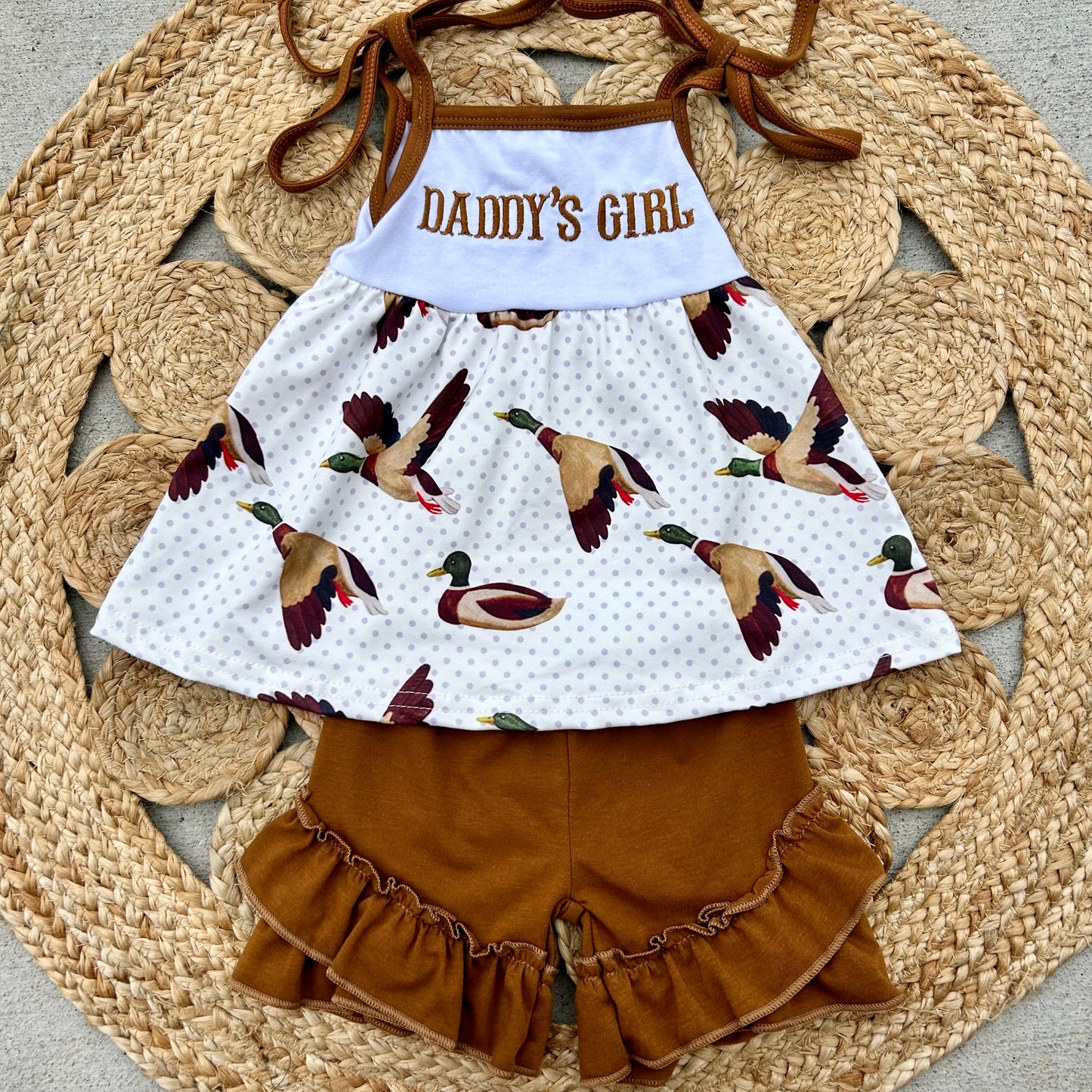 Daddy’s Girl Mallard Duck Short Set