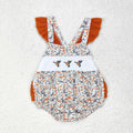 Embroidered Orange Camo Duck Romper - Preorder
