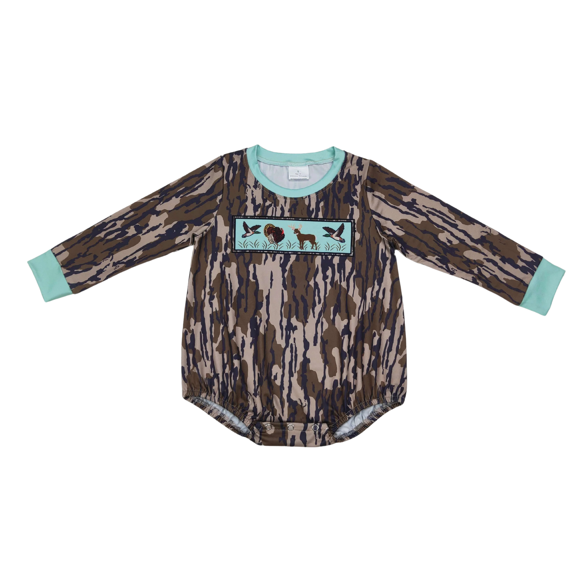 Teal & Bottomland Camo Printed Bubble - Preorder