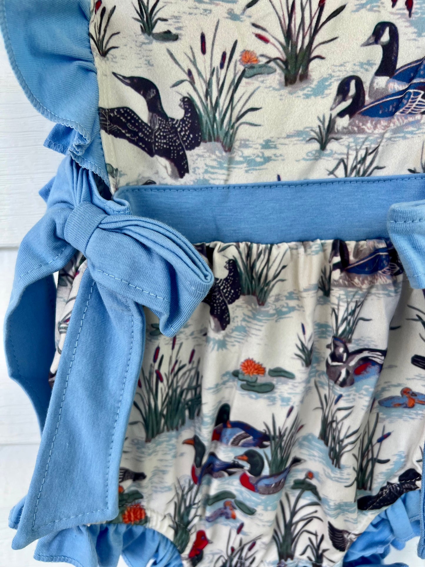 Light Blue Duck Romper