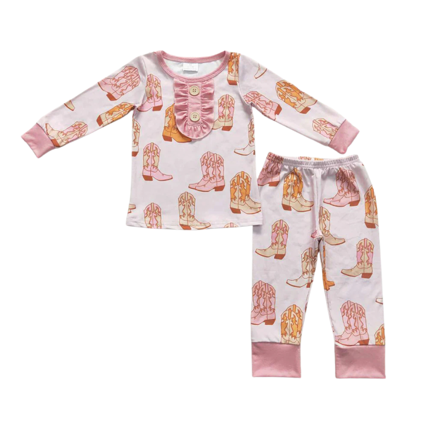 Cowgirl Boots Ruffle Cozy Set - Preorder