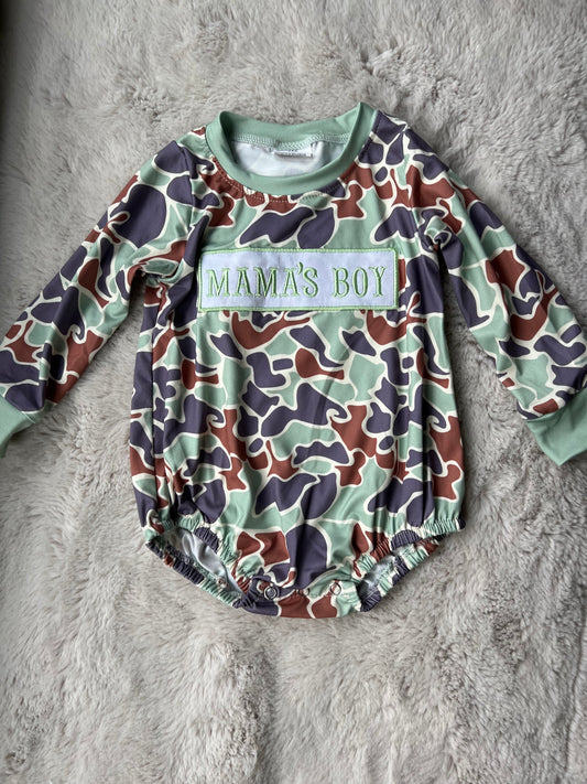Camo Embroidered Mamas Boy