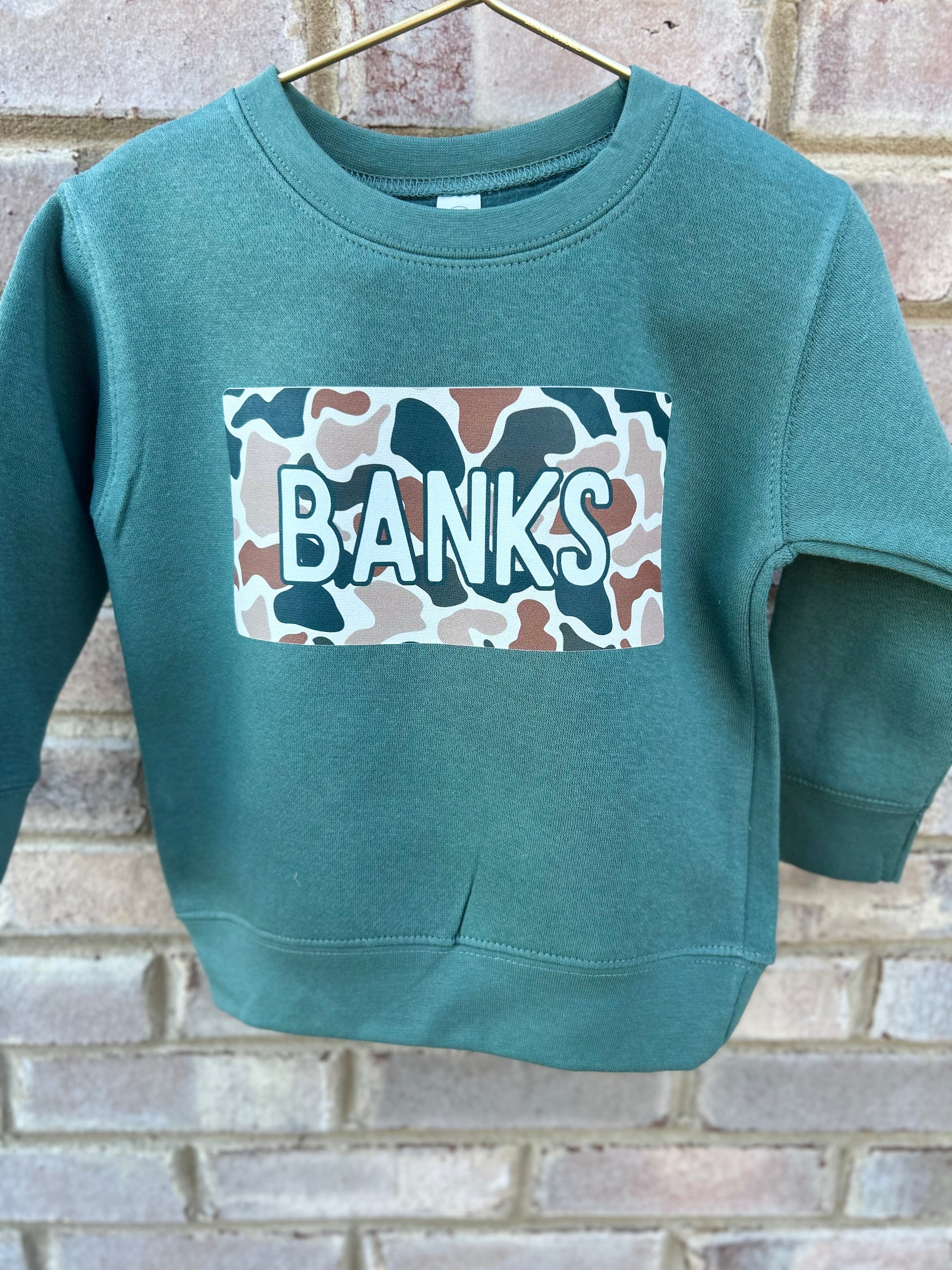 Desert Camo Name Crewneck in Basil - CUSTOM