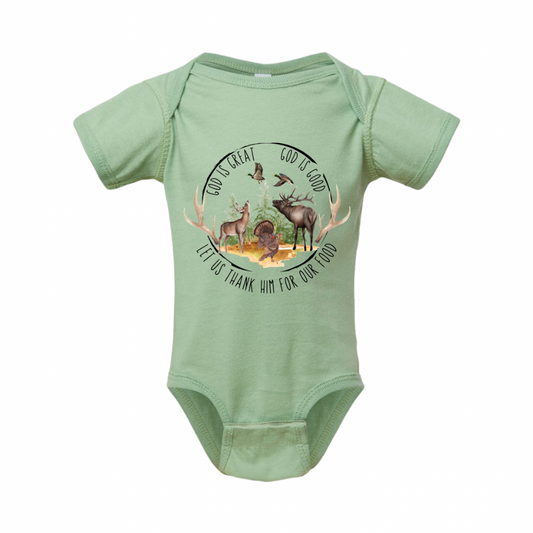 God Is Great God Is Good Onesie