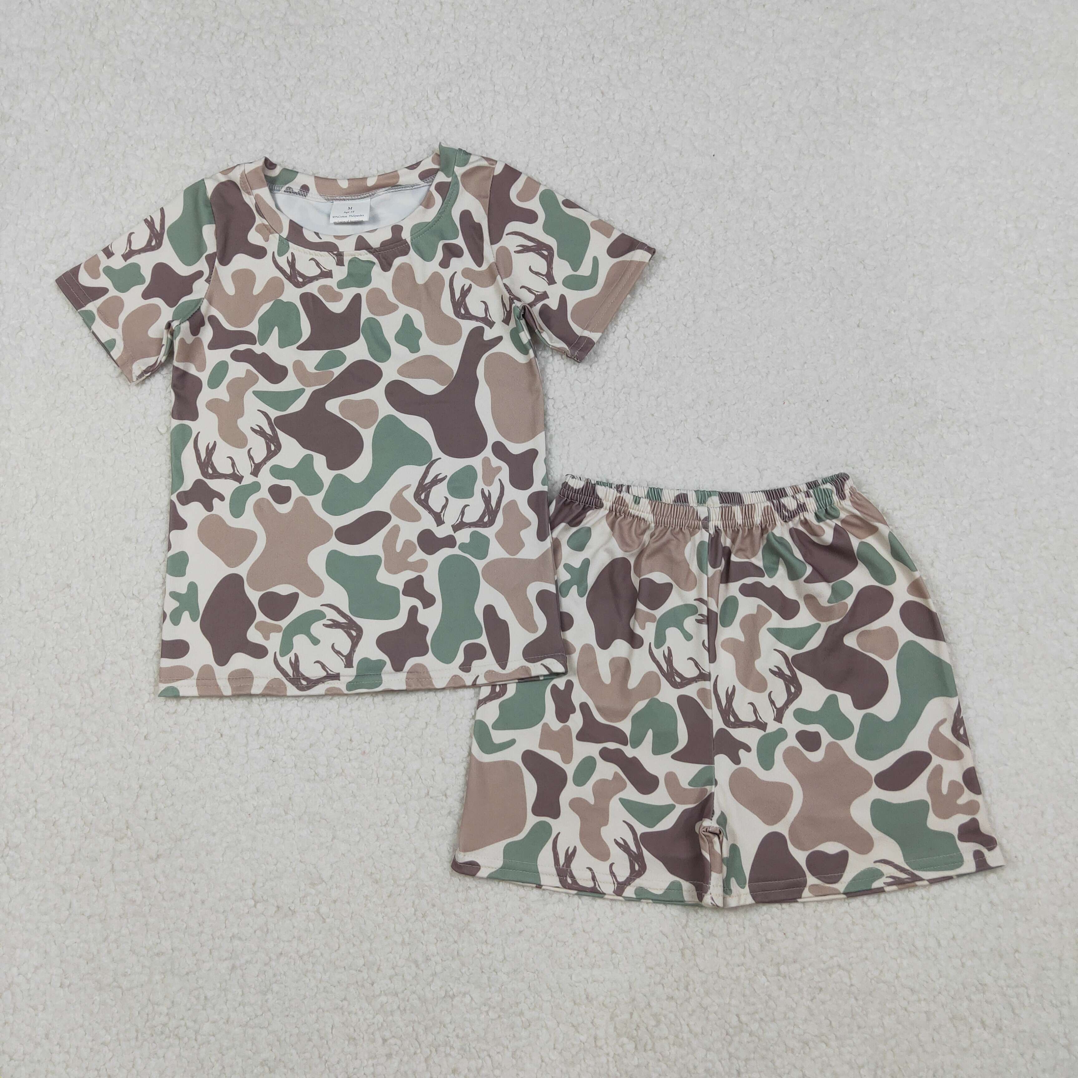 Camo Antler Cozy Shorts Set - Preorder