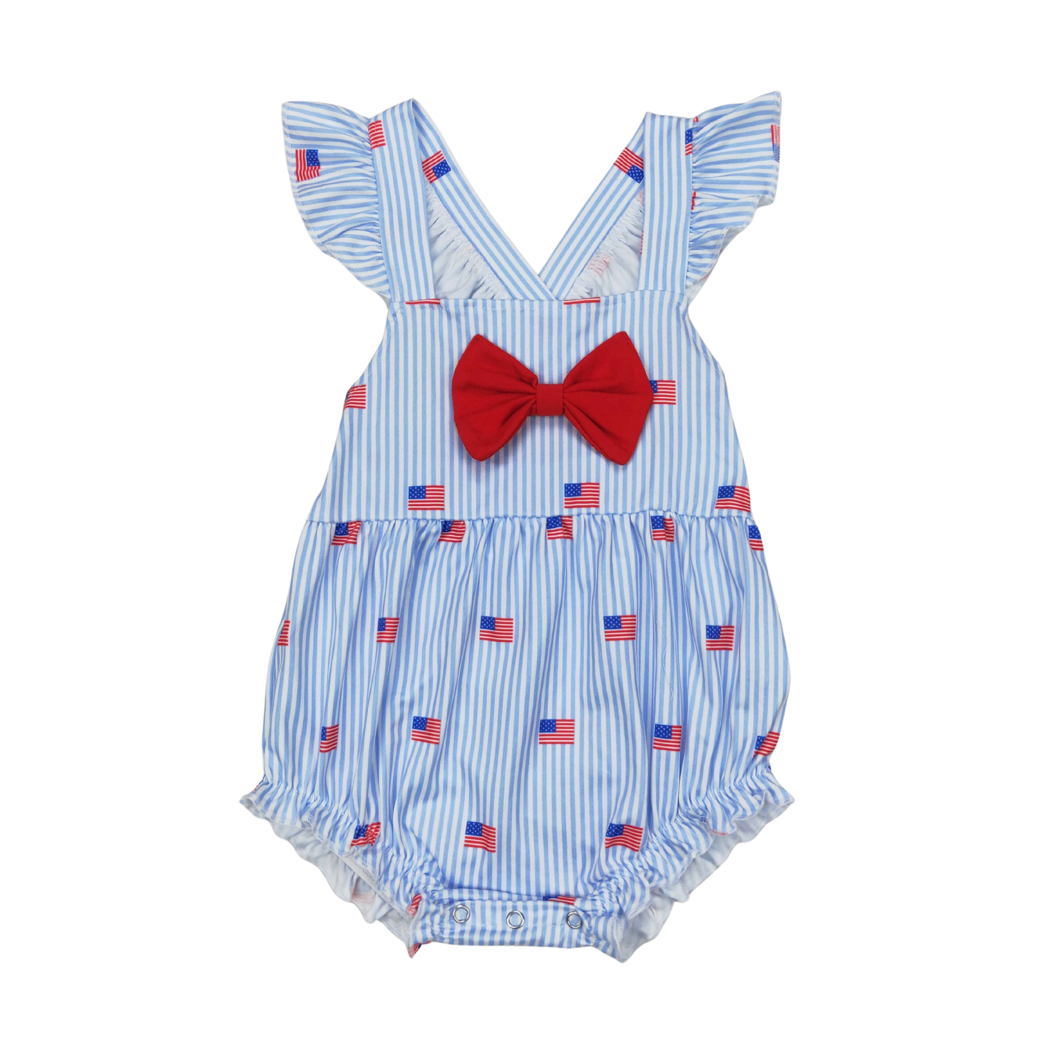 American Flag Bow Romper - Preorder