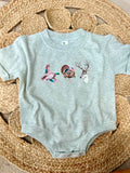 Duck, Turkey & Deer Bubble Romper