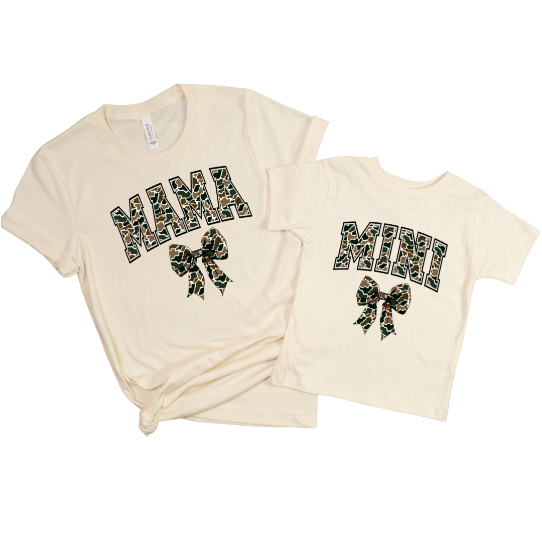 Retro Camo Mama + Mini Duo - Natural