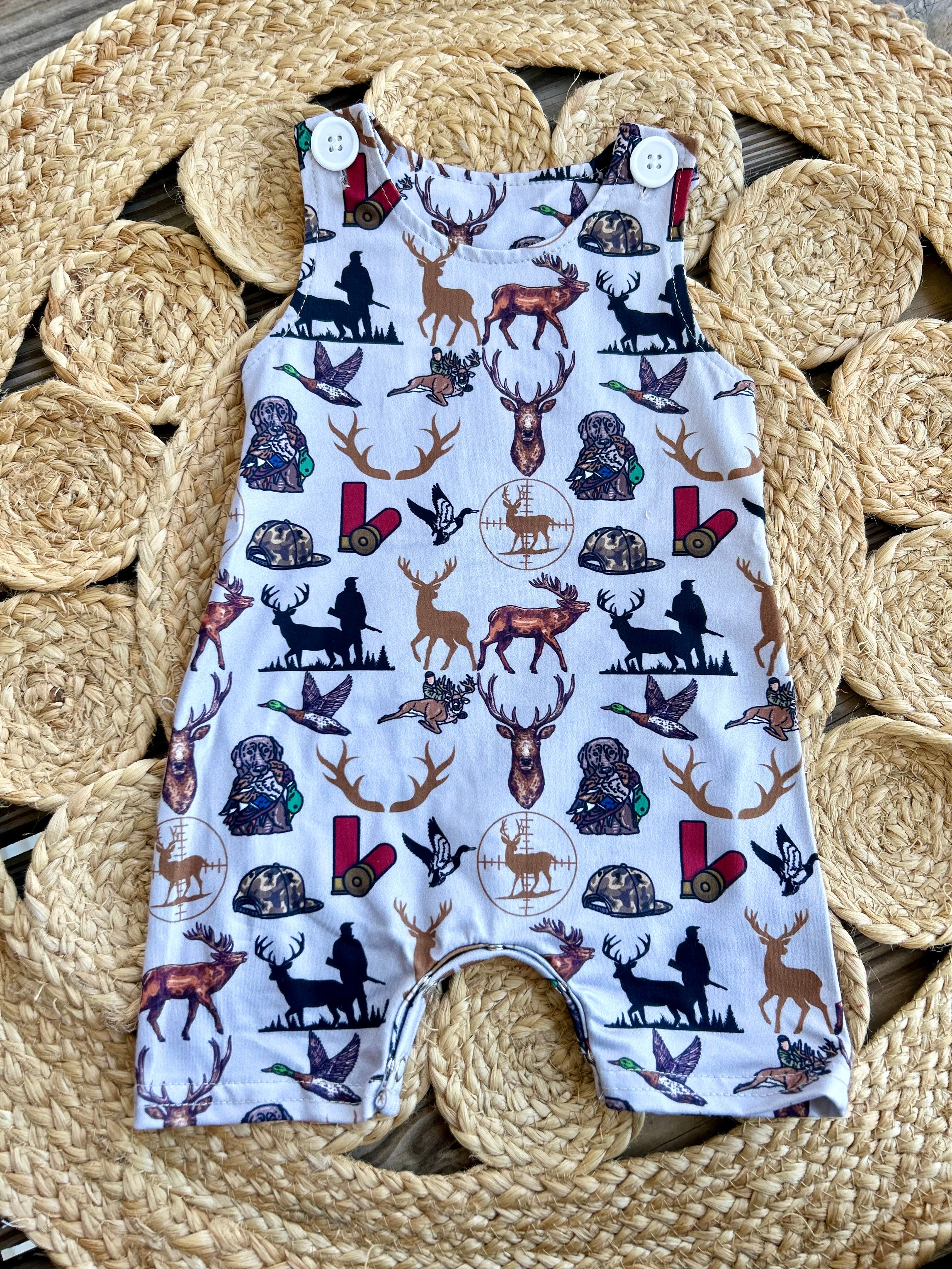 Gone Hunting Romper - Preorder