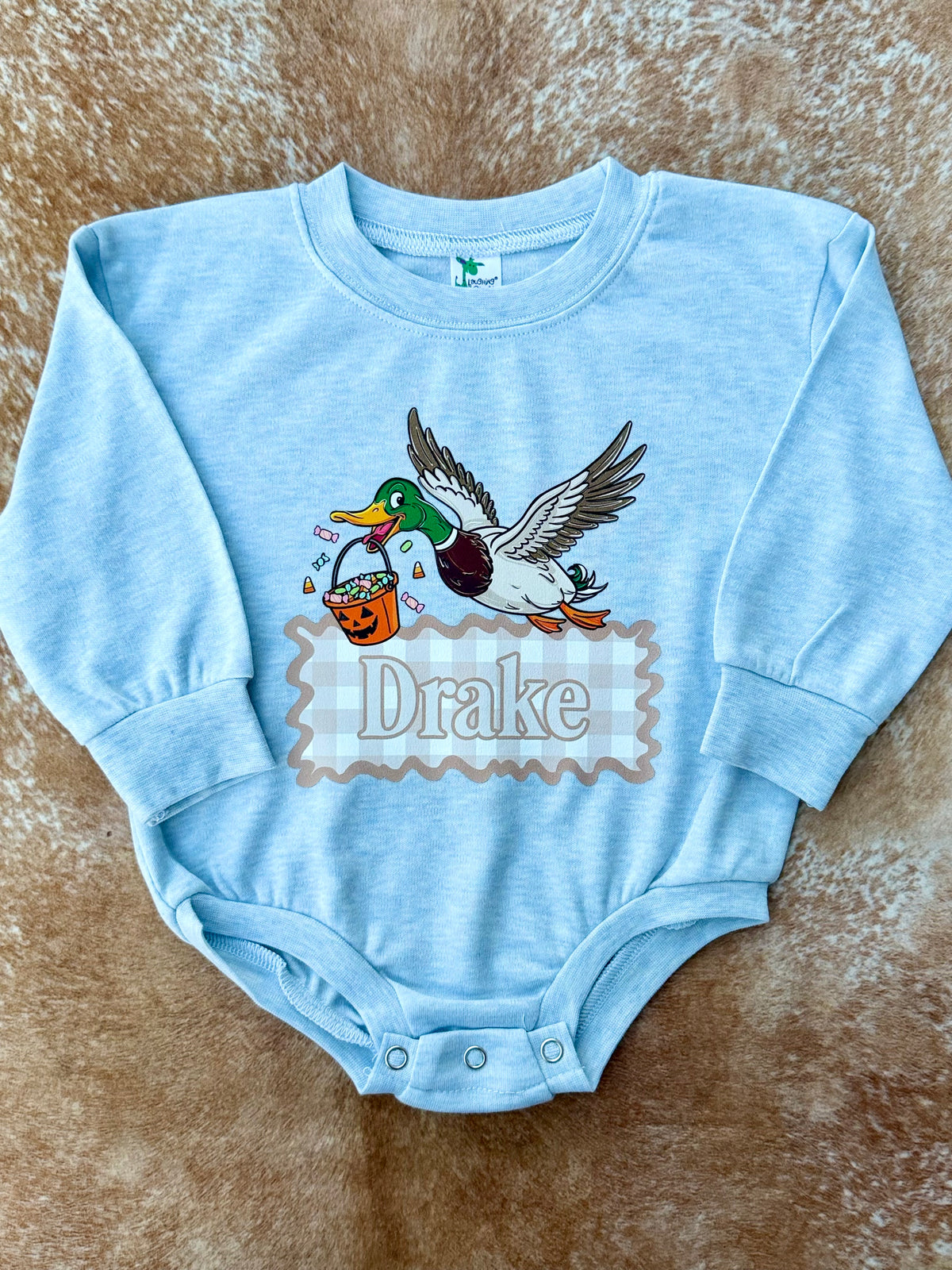 (2 colors) Mallard Candy Bucket Name Bubble - CUSTOM