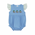 Embroidered Ducks Ruffle Romper - Preorder