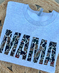 Retro Camo MAMA Crewneck - Ash