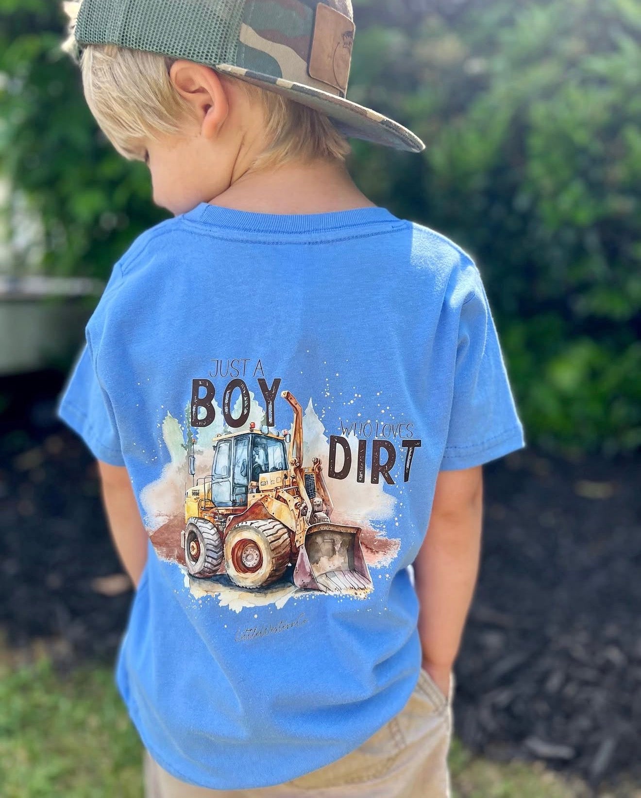 Just A Boy Who Loves Dirt - Carolina Blue