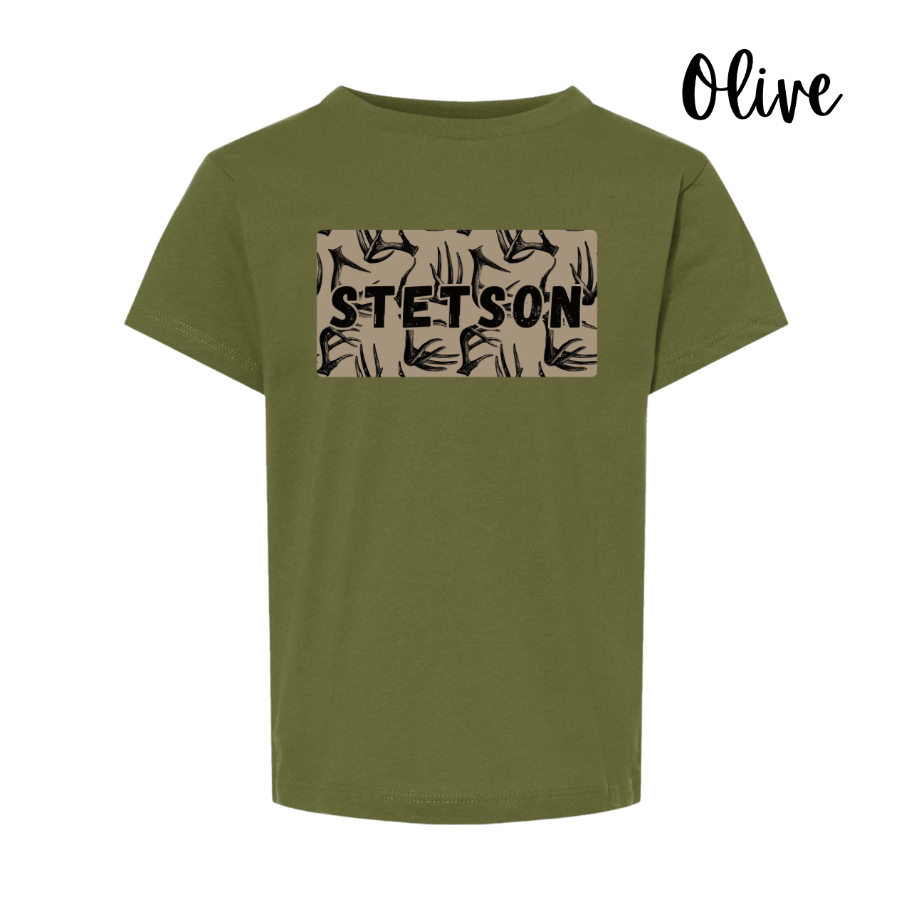 CUSTOM Antler Name Plate Tee - Multiple Colors Options