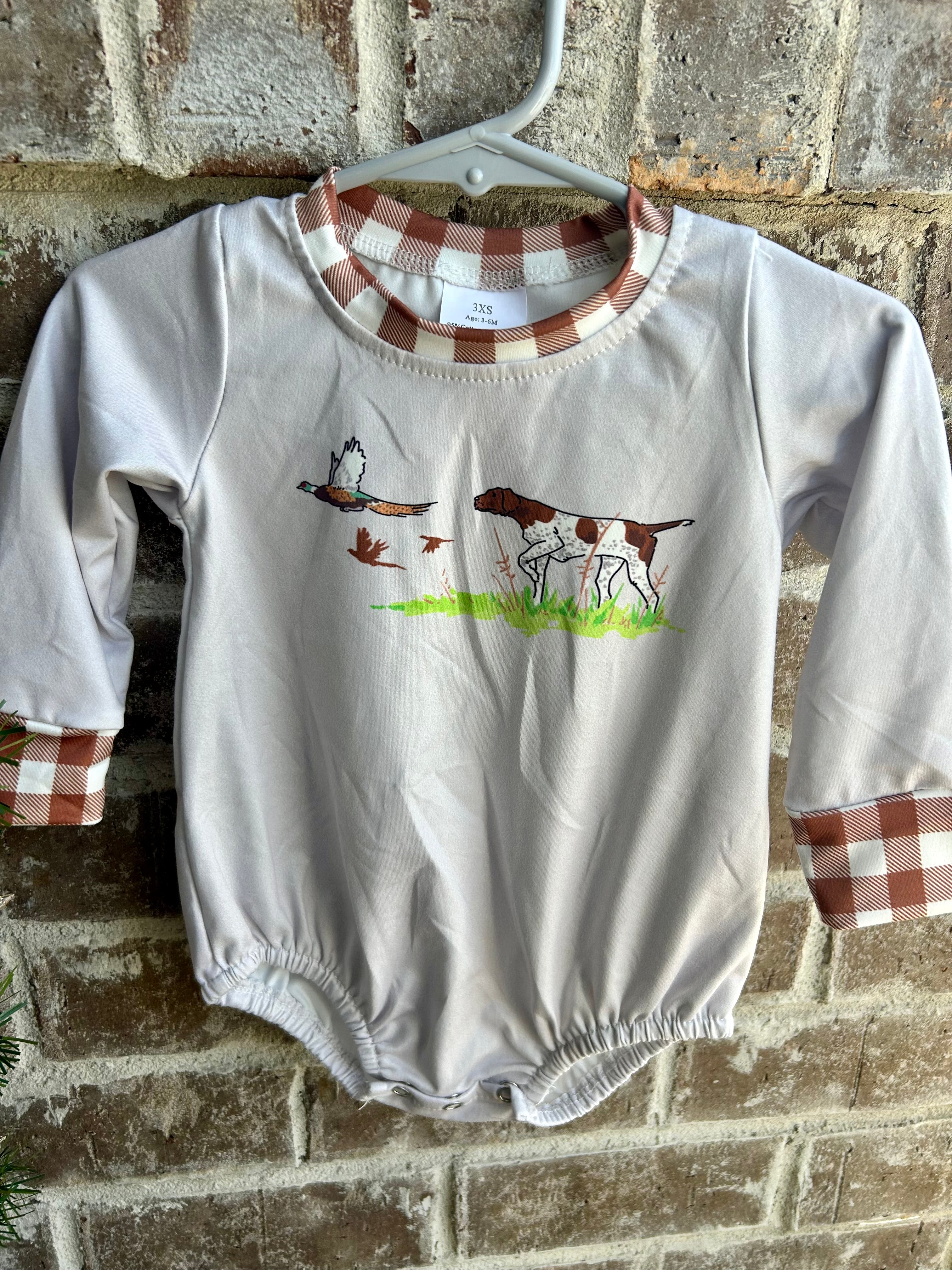 Duck Dog Long Sleeve Romper - Preorder