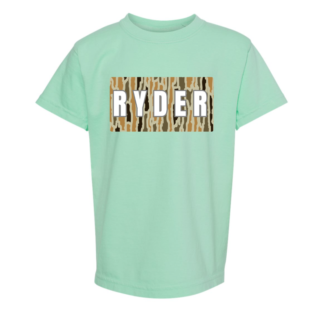 CUSTOM Bark Camo Name Plate Tee - Island Reef