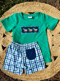 Embroidered Ducks Plaid Set - Preorder