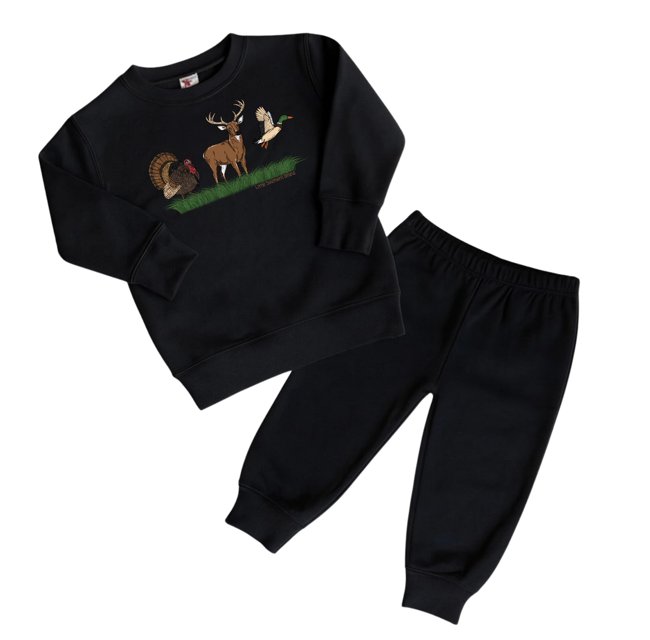 Turkey, Deer & Duck Sweatshirt Set (2T)