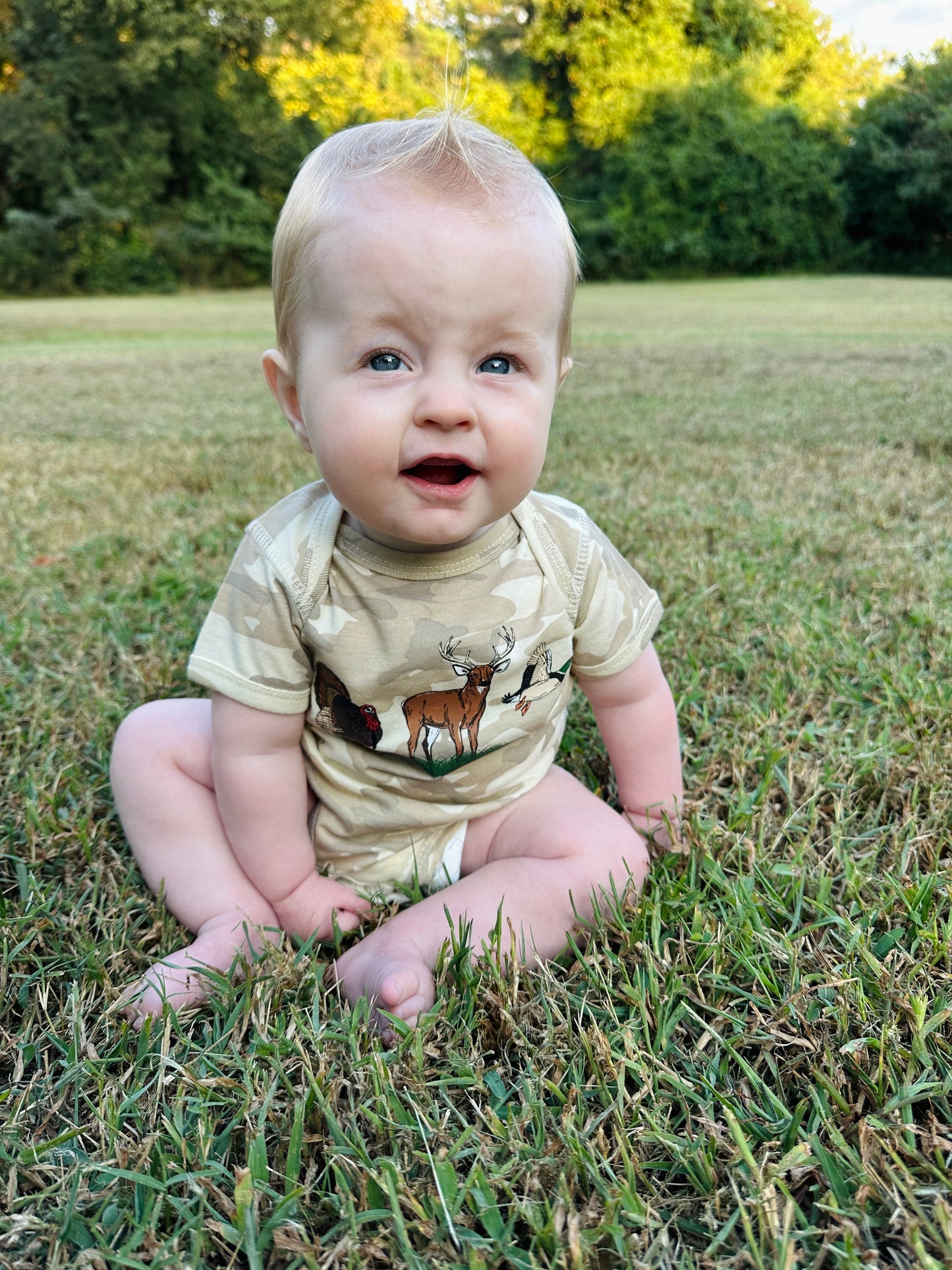Turkey Deer Duck Onesie - Natural Camo