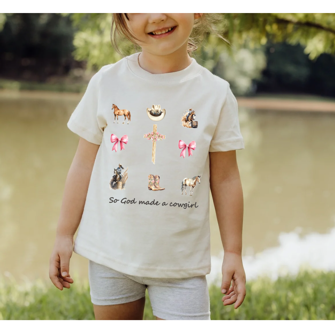So God Made a Cowgirl Short Sleeve Tee